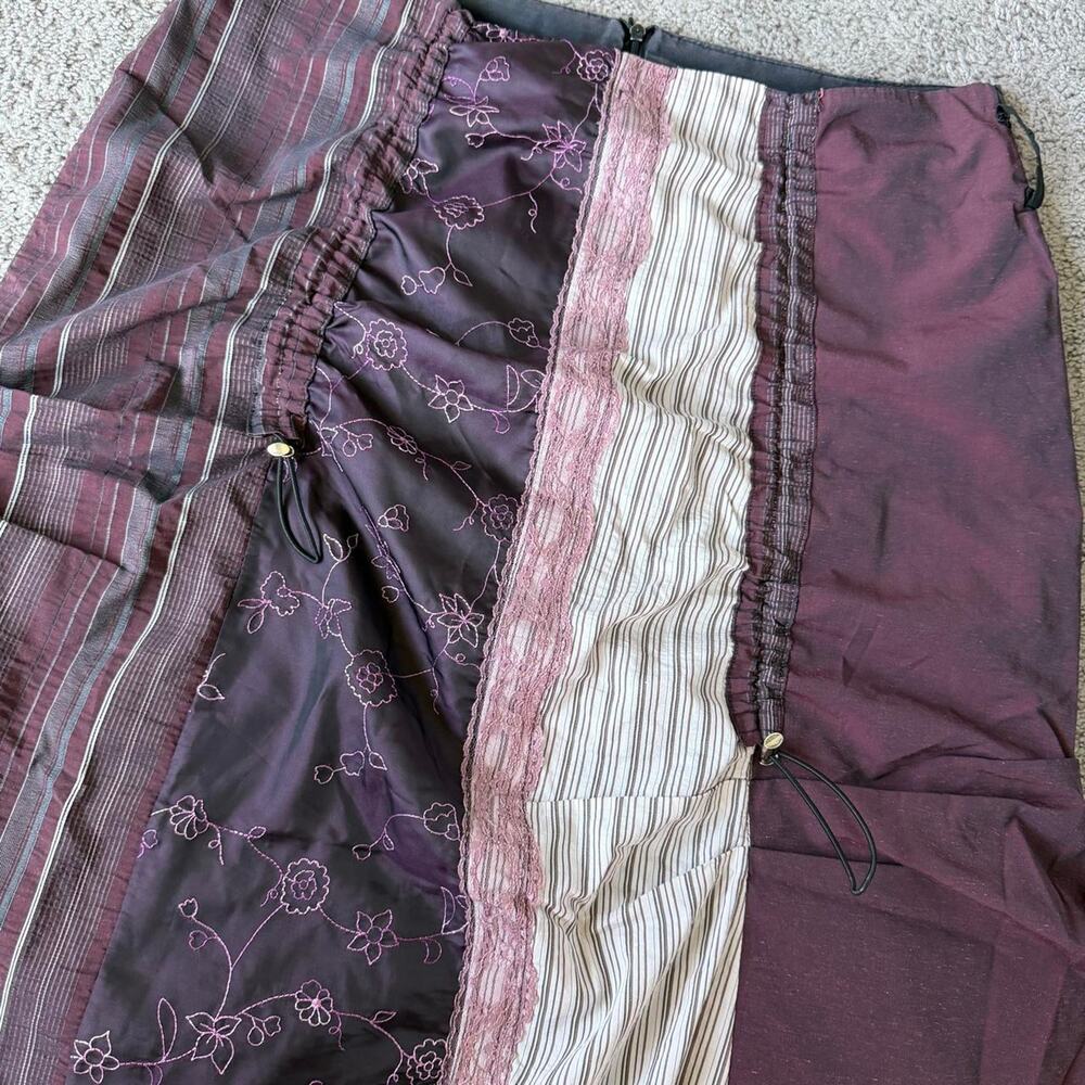 Des fille à la vanille 90’s patchwork midi skirt with floral embroidery - Picture 3 of 7